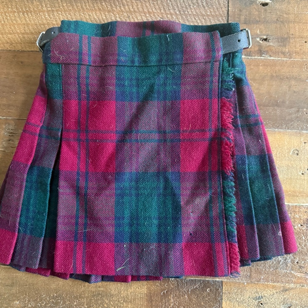 Charming Plaid Skirt for Kids - Red and Green